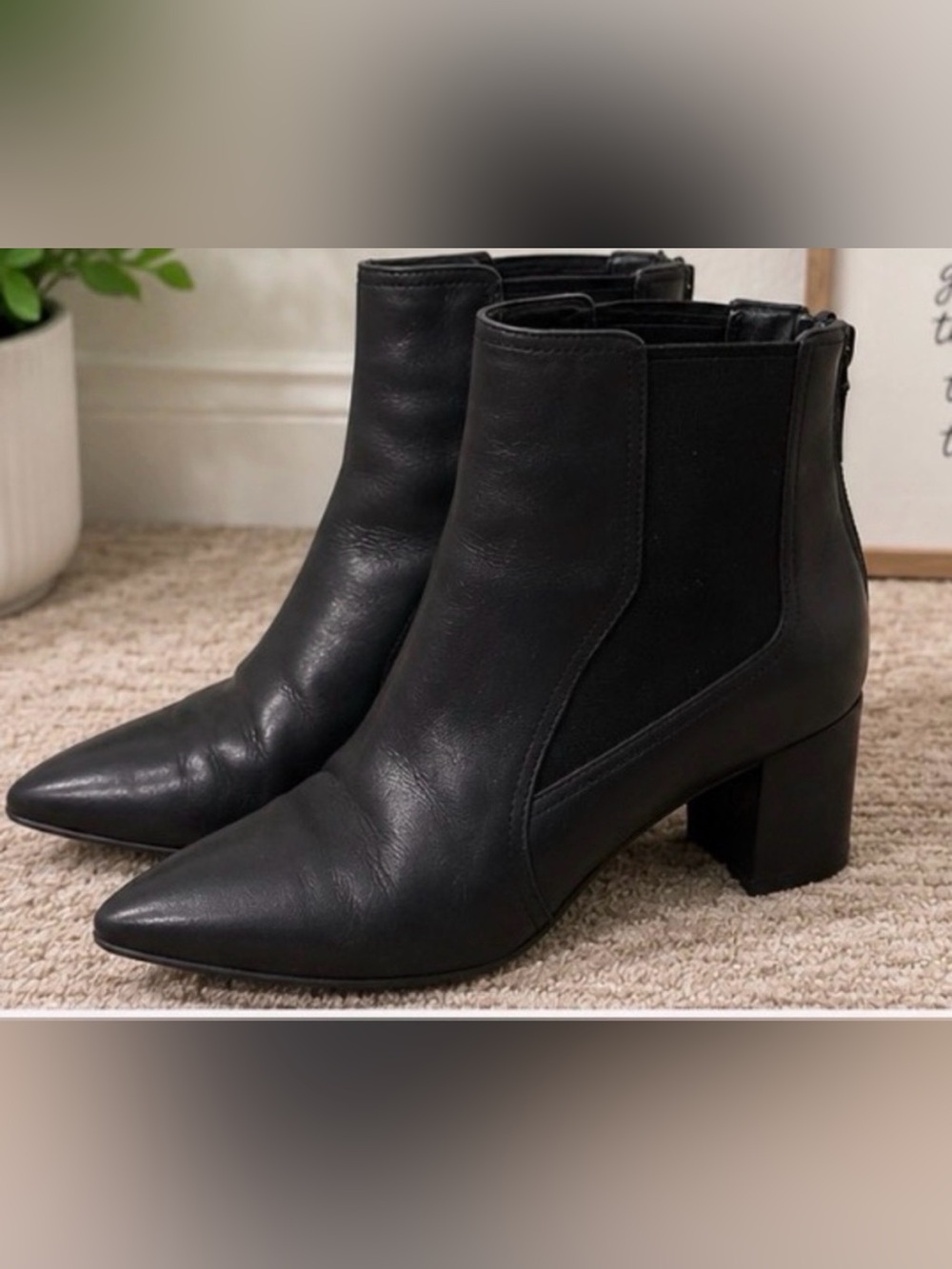 Cole Haan Black Modern Classic Etta Boots | Size 7.5 | Block Heel